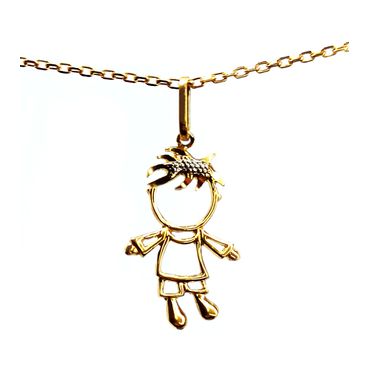 Pingente em Ouro 18k Amarelo e Branco Vazado - Helder Joalheiros 