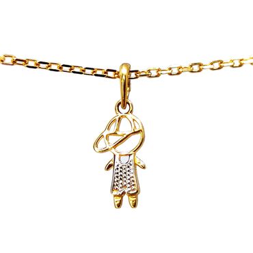 Pingente em Ouro 18k Menino Diamantado Ouro Branco - Helder Joalheiros 
