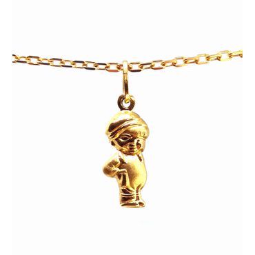 Pingente em Ouro 18k Menino Fosco - Helder Joalheiros 