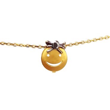 Pingente em Ouro 18k Menina com Laço - Helder Joalheiros 