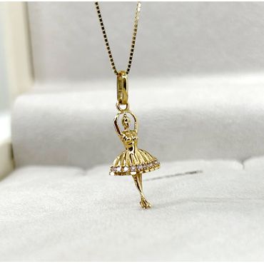 Pingente em Ouro 18k Bailarina - Helder Joalheiros 