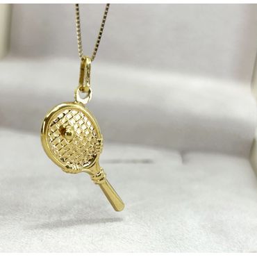 Pingente Raquete em Ouro 18k - Helder Joalheiros 