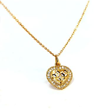 Pingente em Ouro 18k Coração Cravejado - Helder Joalheiros 
