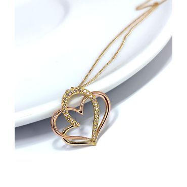 Pingente de Coração Personalizado em Ouro Amarelo e Rosê com Diamantes - Helder Joalheiros 