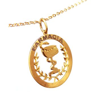 Pingente em Ouro 18k curso de Farmácia - Helder Joalheiros 
