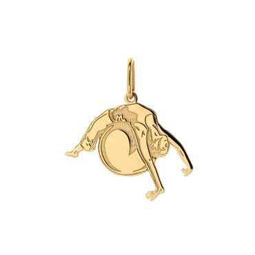 Pingente em Ouro 18k Mulher Pilates - Helder Joalheiros 