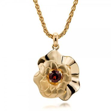 Pingente Flor com Rubi - Helder Joalheiros 