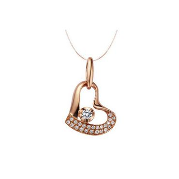 Pingente Coração Cravejado Com Diamante - Helder Joalheiros 