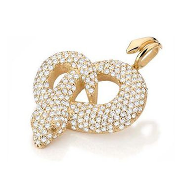 Pingente Cobra Cravejado com Diamantes - Helder Joalheiros 