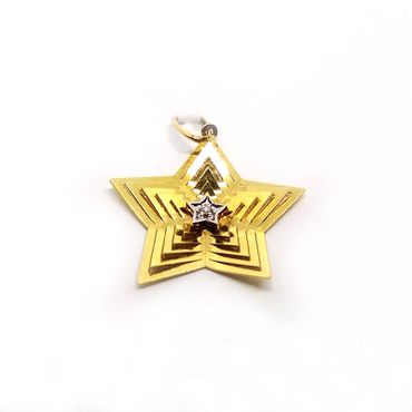 Pingente 18k Estrela Trabalhada - Helder Joalheiros 