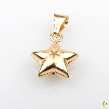 Pingente 18k Estrela Desenhada - Helder Joalheiros 