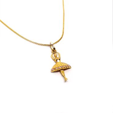 Pingente em Ouro 18k Bailarina - Helder Joalheiros 
