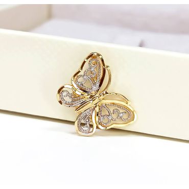 Pingente Borboleta Renda em Ouro 18k - Helder Joalheiros 