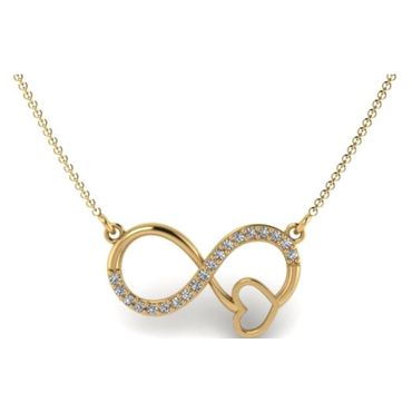 Gargantilha em Ouro 18k Infinito com Diamantes - Helder Joalheiros 
