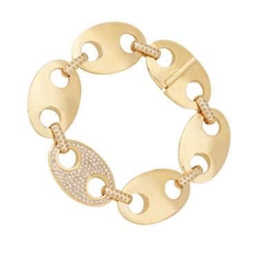 Pulseira Elo Gut, 1 Elo Crav. Dark Brown - Helder Joalheiros 
