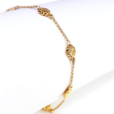 Pulseira em Ouro 18k Trevinho Polido - Helder Joalheiros 