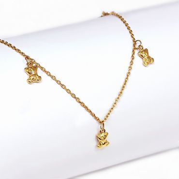 Pulseira em Ouro 18k Berloques de Ursinho - Helder Joalheiros 