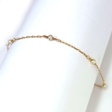 Pulseira Infantil de Pérola - Ouro 18k 750 - Helder Joalheiros 
