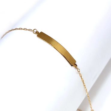 Pulseira Infantil Cadeado em Ouro 18k - Helder Joalheiros 