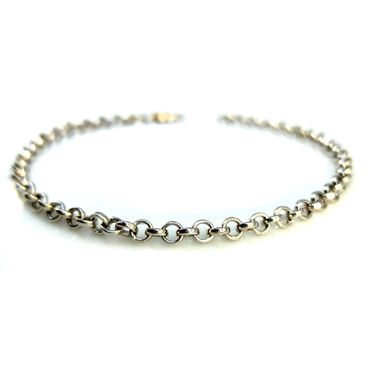 Pulseira em Ouro 18k Branco Elo Português - Helder Joalheiros 