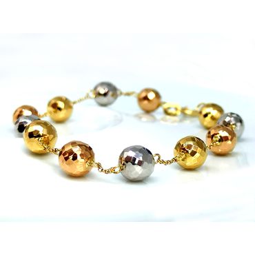 Pulseira em Ouro 18k Tricolor Diamantada - Helder Joalheiros 