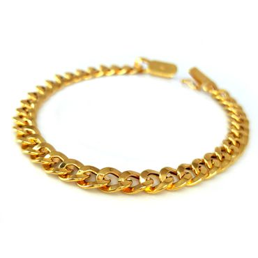 Pulseira em Ouro 18k Groumet Achatada - Helder Joalheiros 