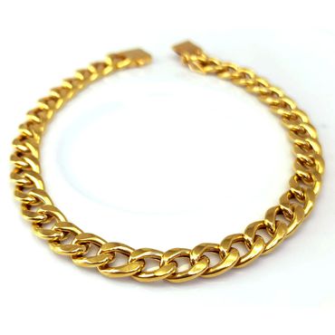 Pulseira em Ouro 18k Grume com Fecho de Cadeado - Helder Joalheiros 