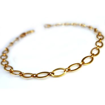 Pulseira em Ouro 18k Trabalhada Oval - Helder Joalheiros 