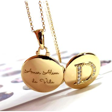 O Relicário Diamante Personalizado em Ouro 18k cravejado com Diamantes - Helder Joalheiros 