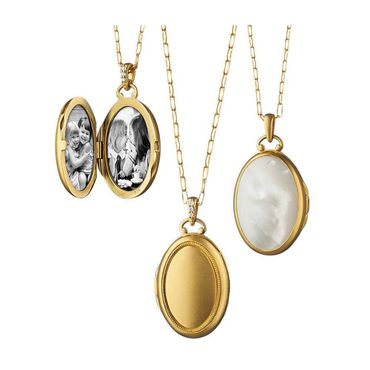  O Deslumbrante Relicário Oval em Ouro 18k 750 com Madrepérola - Com Diamantes - Helder Joalheiros 