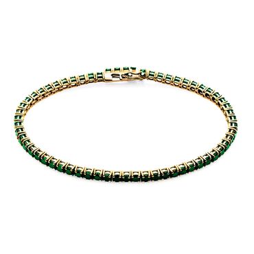Pulseira Riviera em Ouro 18k Personalizada com Esmeraldas - Helder Joalheiros 