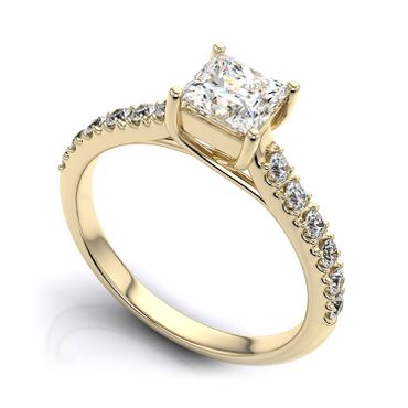 Solitário com Diamantes em Ouro 18k com Diamantes de 40 Pontos - Helder Joalheiros 