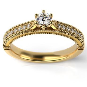 Solitário de Noivado com Diamantes - Helder Joalheiros 