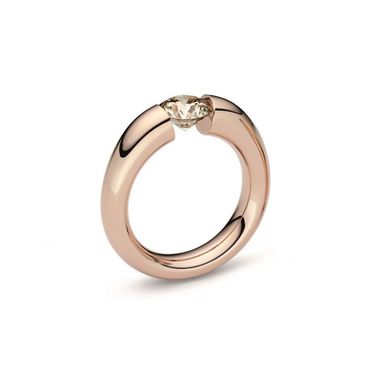 Solitário De Noivado com Diamante Champagne Flutuante - Helder Joalheiros 