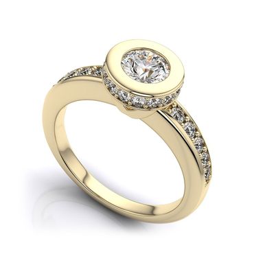 Solitário com Diamantes - Helder Joalheiros 