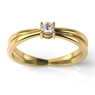 Solitário em Ouro 18k com Diamante - Helder Joalheiros 