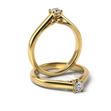 Solitário em Ouro 18k com Diamante de 15 Pontos - Helder Joalheiros 