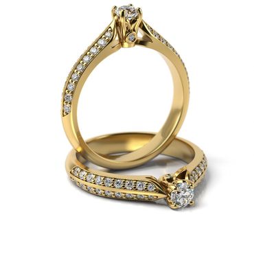 Solitário Ouro 18k com Diamantes - Helder Joalheiros 