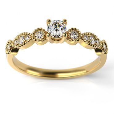Solitário em Ouro 18k com Diamantes - Helder Joalheiros 