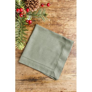 Guardanapo linho verde militar - ATELIER COUVERT