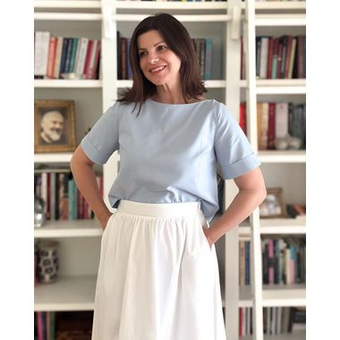 Blusa Olivia Azul Claro