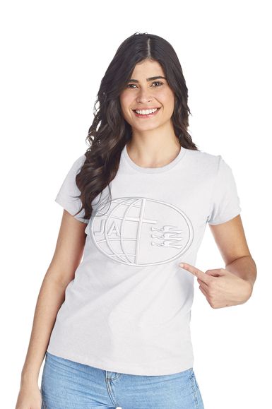 Camiseta Baby Look Bordada Jovem Adventista Feminina - IPROMOVE