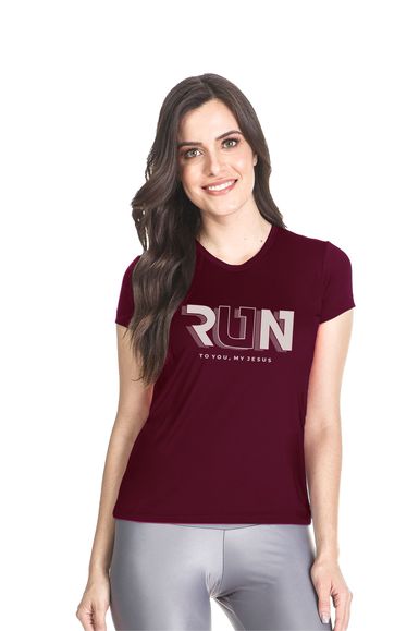 Camiseta Baby Look Dry-fit Run Feminina - IPROMOVE