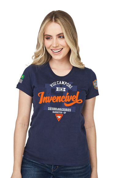 Camiseta Baby Look Campori Ucb Fé Invencível Feminina - IPROMOVE