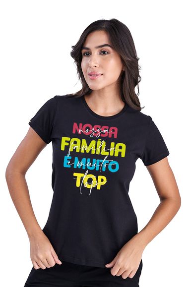 Camiseta Baby Look Família Lüdtke Nossa Família É Muito Top ... - IPROMOVE