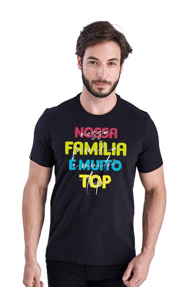 Camiseta Família Lüdtke Nossa Família É Muito Top Masculina... - IPROMOVE