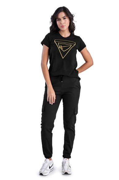 Kit 3 DBV: Camiseta + Calça Cargo Desbravadores Feminina