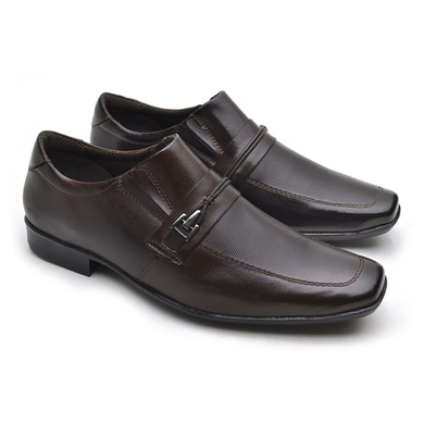 Sapato Masculino Social Fortaleza em Couro - Café - 02618-2572 - Calçados Laroche