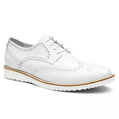 SAPATO MASCULINO DERBY BROGUE MILÃO BRANCO - Bernatoni Calçados