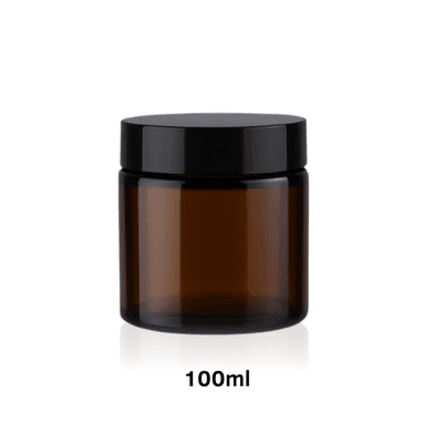 Pote De Vidro Para Creme 100ml Preto - Aroma Acessórios